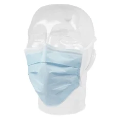 Aspen Surgical Products Surgical Mask Comfort-Plus Pleated Tie Closure One Size Fits Most Blue NonSterile Not Rated Adult, 300/CS