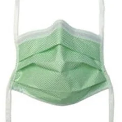 Aspen Surgical Products Surgical Mask Fog Shield Anti-fog Tape Pleated Tie Closure One Size Fits Most Green NonSterile Not Rated Adult, 50/BX