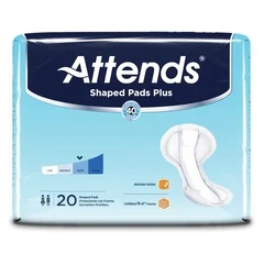 Attends Bladder Control Pad Attends Shaped Pads Super Plus 12 X 25-1/2 Inch Heavy Absorbency Polymer Core One Size Fits Most Adult Unisex Disposable, 80/CS - Image 2
