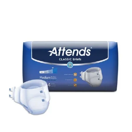 Attends Healthcare Products AttendsClassic Adult Incontinent Brief Tab Closure Regular Disposable Heavy Absorbency – BRB25