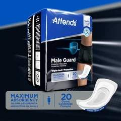 Attends Male Guards, Active Protection for Men, Maximum Absorbency, 20/BG - Image 4