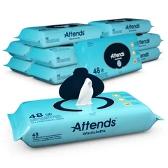Attends Pre-Moistened Washcloths – 8.7 x 12.6 - Image 3