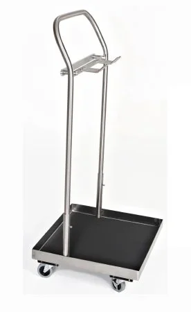 Auxo Medical Table Accessories Cart Stainless Steel 20.5 X 22 X 48 Inch 1-Shelf / 6 Hooks Silver – AM-MCM148