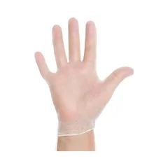 Avanos Medical Sales Exam Glove Halyard Medium NonSterile Vinyl Standard Cuff Length Smooth Clear Not Chemo Approved, 100 EA/BX