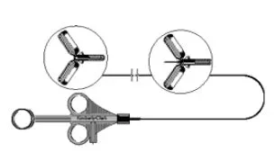 Avanos Medical Sales LLC HALYARD* Biopsy Forceps Halyard* 240 cm Coated Stainless Steel Sterile NonLocking Three Ring Handle Straight 2.3 mm Oval Cups – 60103