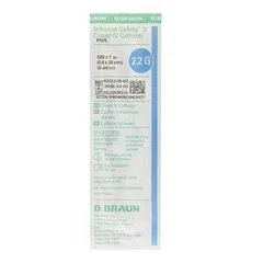 B. Braun Closed IV Catheter Introcan Safety 3 22 Gauge 1″ Sliding Safety Needle, 200 EA/CS - Image 2