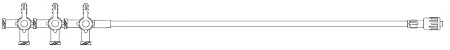 B. Braun Extension Set 43 Inch 4 Ports 6.8 mL Priming Volume DEHP-Free – 473054