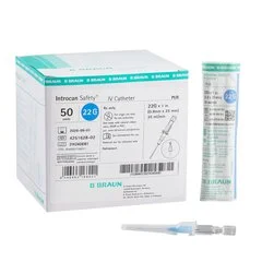 B. Braun Peripheral IV Catheter Introcan Safety 22 Gauge 1″ Sliding Safety Needle, 200 EA/CS