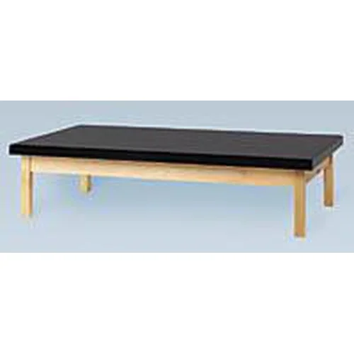 Bailey 4′ x 7′ x 20″H, Wall Mounted Mat Table, 2″ Top, Black Vinyl Upholstery