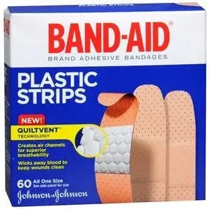 Band-Aid Plastic Adhesive Bandages 60 ct