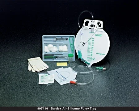 Bard Bardex Indwelling Catheter Tray Center Entry Foley 14 Fr. 5 cc Balloon Silicone – 897414