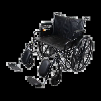 Bariatric Wheelchair with Removable Desk Arms and Elevating Leg Rests