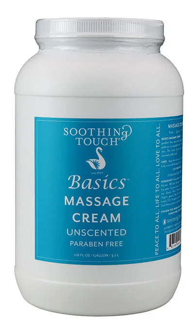 Basics Massage Cream Unscented, 1 Gallon – 13-3224