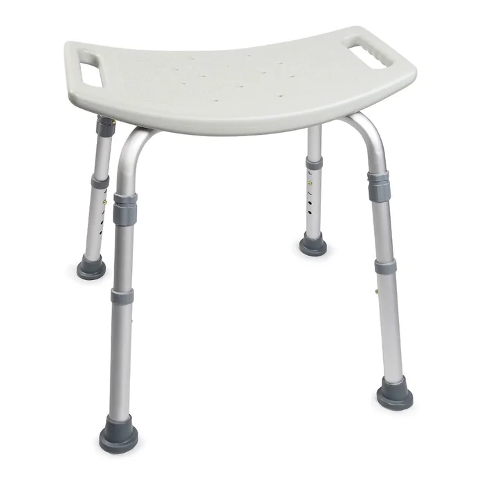 Bath Bench McKesson Without Arms Aluminum Frame Without Backrest 19-1/4 Inch Seat Width 300 lbs. Weight Capacity, 1/Ea