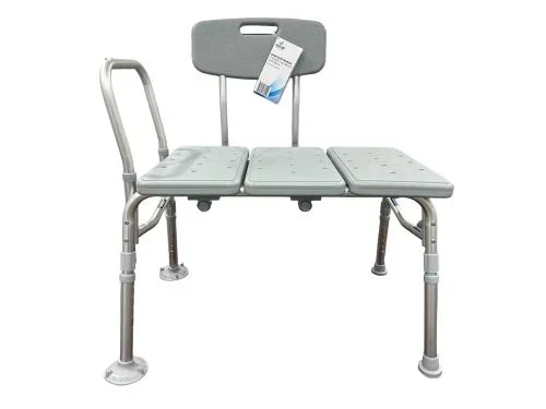 Bathroom Perfect Transfer Bench w/Back Blue Jay Case/2