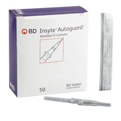 BD Peripheral IV Catheter Insyte Autoguard 16 Gauge 1.16″ Retracting Safety Needle, 200 EA/CS