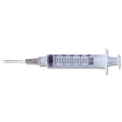 BD Syringe with Hypodermic Needle PrecisionGlide 5 mL 21 Gauge 1″ Detachable Needle Without Safety, 400 EA/CS