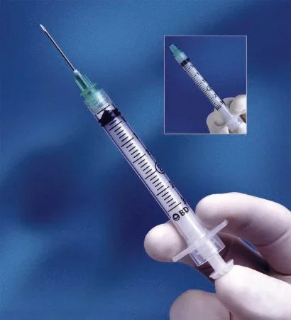 Becton Dickinson Integra Syringe with Hypodermic Needle 3 mL 25 Gauge 5/8 Inch Detachable Needle Retractable Needle – 305269