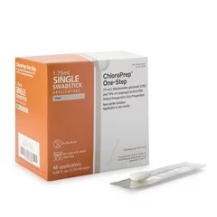 Becton Dickinson Prep Solution ChloraPrep One-Step 1.75 mL Applicator 2% / 70% Strength CHG (Chlorhexidine Gluconate) / Isopropyl Alcohol, 480 EA/CS