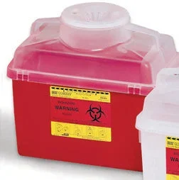 Becton Dickinson Sharps Container 1-Piece 11-1/2 H X 12-1/2 W X 8-1/2 D Inch 14 Quart Red Vertical Entry Lid – 305456