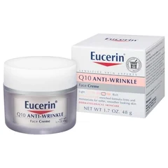 Beiersdorf Facial Moisturizer Eucerin® Q10 Anti-Wrinkle Sensitive Skin 1.7 oz. Jar Unscented Cream