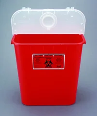 Bemis Healthcare Sharps Container Bemis Sentinel 15-7/8 H X 16-1/2 L X 11-13/16 W Inch 8 Gallon Red Vertical Entry, 10/CS