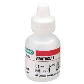 Bio-Rad Laboratories Virotrol I Unassayed Control HBsAg, Antobodies to HIV-1, HCV, HBc, CMV, HTLV-I Single Level, Class C 1 X 5 mL – 00100C