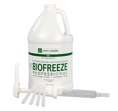 Biofreeze Professional Green Gel, 1 Gallon pump, case of 4 – 11-1035-4