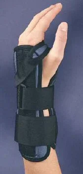Bird & Cronin Cinch-Lock Wrist / Forearm / Thumb Spica Brace Palmar / Dorsal Stay Right Hand Black 2X-Small – 8145320