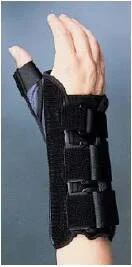Bird & Cronin Premier Wrist Splint With Thumb Spica Aluminun / Foam Left Hand Black / Blue Medium – 8144553