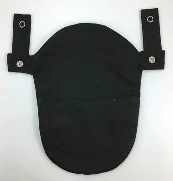 Black Rubber Pouch, Mod Convex, 1 1/4″, Left.