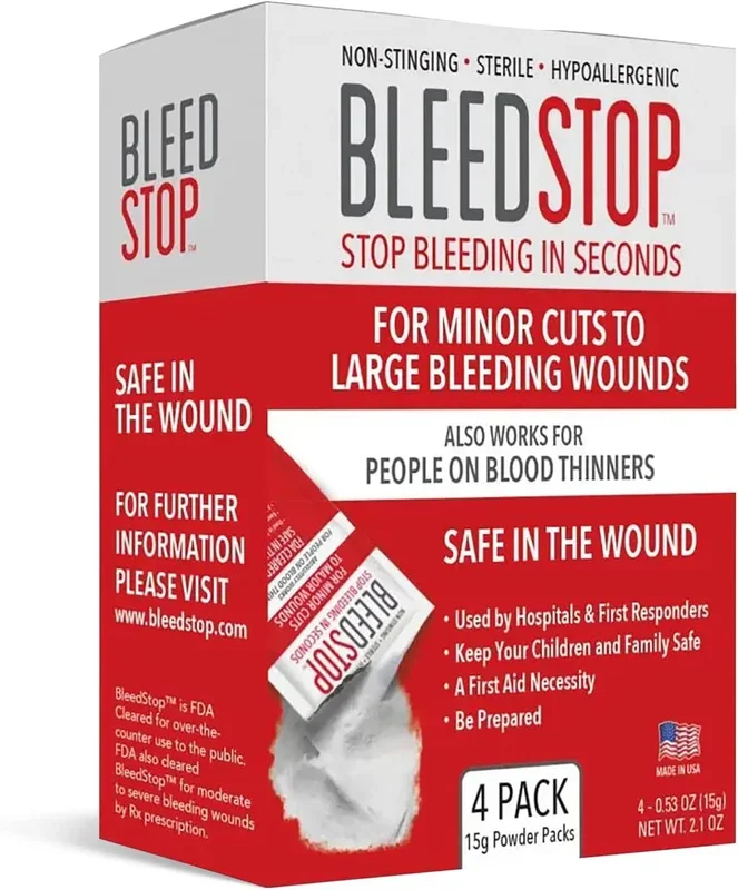 BleedStop First Aid Powder (4 Pack)