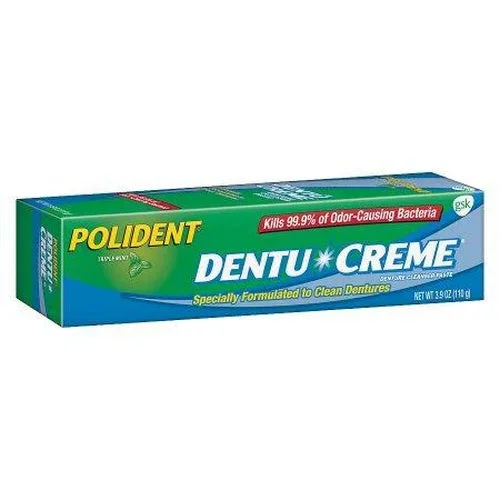Block Drug Company Denture Cleaner Polident Dentu-Creme Mint Flavor
