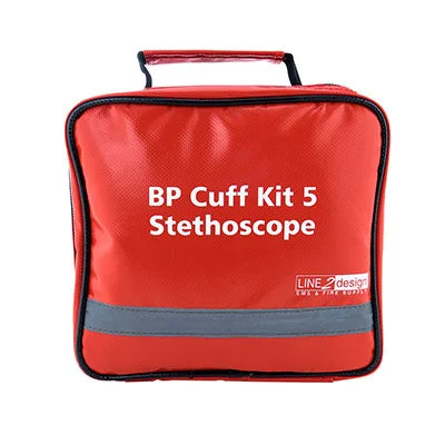 Blood Pressure Multi-cuff Kit 5 with XL High Contrast Gauge and Stethoscope, Red – 16-1948
