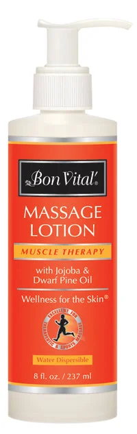 Bon Vital Muscle Therapy Massage Lotion – 8 oz with Pump – Case of 72 – 13-3520-72