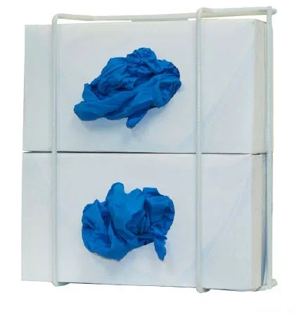 Bowman Manufacturing Bowman Glove Box Holder Horizontal or Vertical Mount 2-Box White 3.75 X 8.16 X 10.97 Inch Coated Wire – GL022-0613