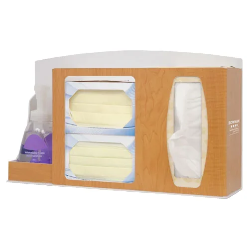Bowman Manufacturing Bowman Hygiene Dispensing Station BOWMAN Maple ABS Fauxwood Plastic Manual Wall Mount – RS001-0223-SIGN