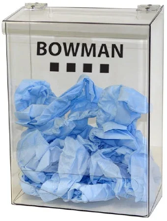 Bowman Manufacturing Bowman PPE Dispenser BOWMAN Clear PETG Plastic Manual Single Bin Wall Mount – BP-011-DISP