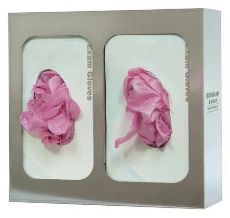 Bowman Manufacturing DISPENSER GLOVE DBL SS W/DIV 10-9/16X10X3-13/16 W/DIVIDER – GS-122-DISP