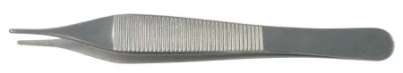 BR Surgical BR Surgical Dressing Forceps Hudson-Ewald 4-3/4 Inch Surgical Grade Stainless Steel NonSterile NonLocking Thumb Handle Straight Serrated Tips – BR10-17212