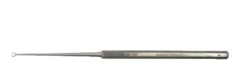 BR Surgical BR Surgical Ear Curette Buck Single-ended Octagon Handle Size 2 Tip Straight Sharp Round Loop Tip – BR44-11202