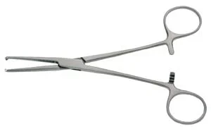 BR Surgical BR Surgical Hemostatic Forceps Rochester-Oschner 6-1/4 Inch Surgical Grade Stainless Steel NonSterile Ratchet Lock Finger Ring Handle Curved Serrated Tips w/1 X 2 Teeth – BR12-32116
