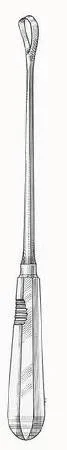 BR Surgical HerMann Medizintechnik Uterine Curette Sims 11 Inch Length Single-ended Rigid Handle Size 4, 11 mm Tip Sharp Loop Tip – H170-71011