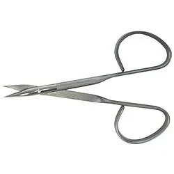 BR Surgical Iris Scissors 4 Inch Length Stainless Steel Finger Ring Handle Curved Sharp/Sharp – WG08-33910
