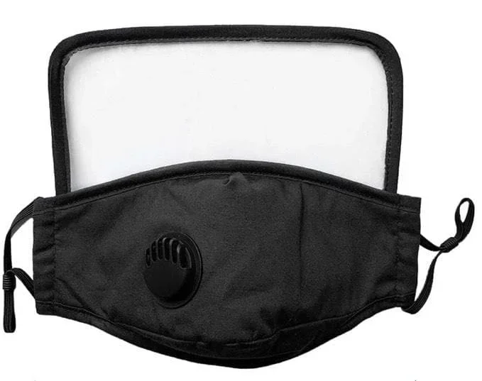 Brand New Reusable Face Mask with Breathing Valve and Clear Eye Shield