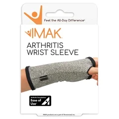 Brown Medical Compression Sleeve IMAK® Arthritis Large Soft Gray Wrist / Thumb, 1/EA