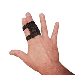Brown Medical Finger Splint DigiWrap Adult Assorted Sizes Hook and Loop Strap Closure Black