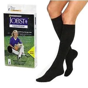 BSN Jobst® Unisex SensiFoot™ Diabetic Knee-High Mild Compression Socks, Closed Toe, Large, Black