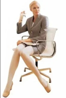 BSN Medical JOBST Opaque Compression Stockings Thigh High Small Honey Open Toe – 115472