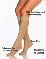 BSN Medical JOBST UltraSheer Compression Stockings Knee High Small Sun Bronze Closed Toe – 119229
